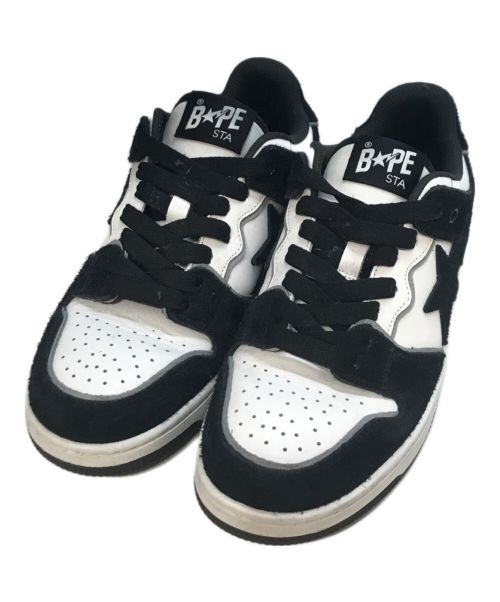 A BATHING APE（アベイシングエイプ）A BATHING APE (アベイシングエイプ) BAPE SK8 STA ホワイト×ブラック サイズ:26の古着・服飾アイテム