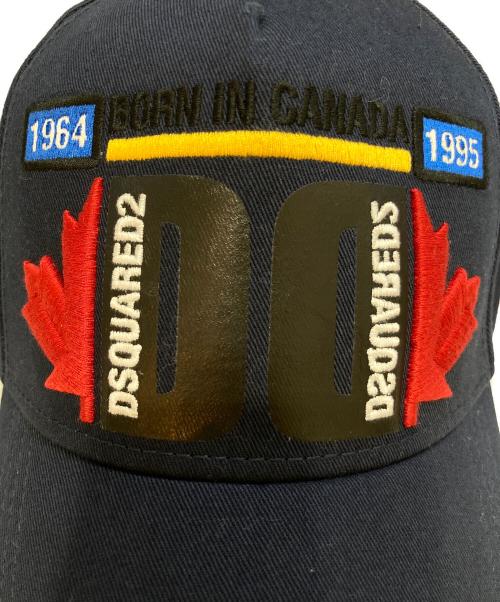 DSQUARED2（ディースクエアード）DSQUARED2 (ディースクエアード) ワッペンキャップ　S82BC0243 ネイビーの古着・服飾アイテム