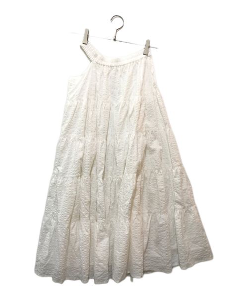Rosarymoon（ロザリームーン）Rosarymoon (ロザリームーン) Side Open Tiered Skirt ホワイト サイズ:Sの古着・服飾アイテム