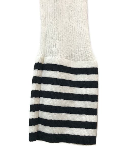 CABAN（キャバン）CABAN (キャバン) コットンナイロンリブ シアークルーネックカーディガン ホワイト サイズ:FREEの古着・服飾アイテム