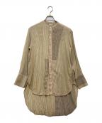 INSCRIREアンスクリア）の古着「クレイジーパターンシャツ　I19SS-SH26C」｜ベージュ