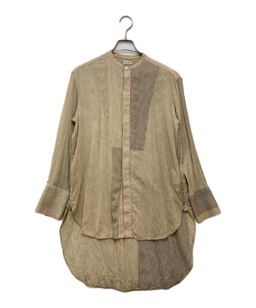 INSCRIRE（アンスクリア）INSCRIRE (アンスクリア) クレイジーパターンシャツ　I19SS-SH26C ベージュ サイズ:サイズ表記なしの古着・服飾アイテム