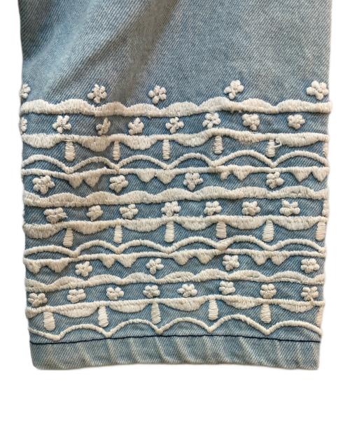 ne quittez pas（ヌキテパ）ne quittez pas (ヌキテパ) 刺繍デニムガウンコート インディゴ サイズ:-の古着・服飾アイテム