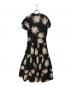 INGEBORG (インゲボルグ) 花柄シャツワンピース ブラック サイズ:FREE：7000円