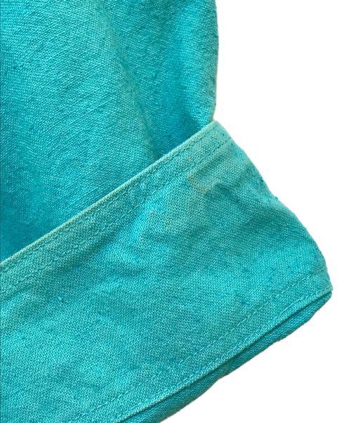 doublet（ダブレット）doublet (ダブレット) CHAOS EMBROIDERY SILK DUCK CUT OFF JACKET　19SS31BL81 ブルー サイズ:Mの古着・服飾アイテム