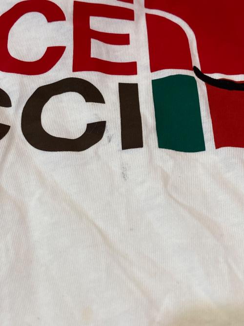 GUCCI（グッチ）GUCCI (グッチ) THE NORTH FACE (ザ ノース フェイス) ロゴTシャツ　615044 XJDTF ホワイト サイズ:Sの古着・服飾アイテム