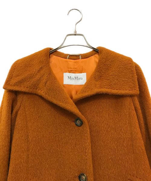MaxMara（マックスマーラ）MaxMara (マックスマーラ) アルパカウールビッグカラージャケット オレンジ サイズ:下記参照の古着・服飾アイテム