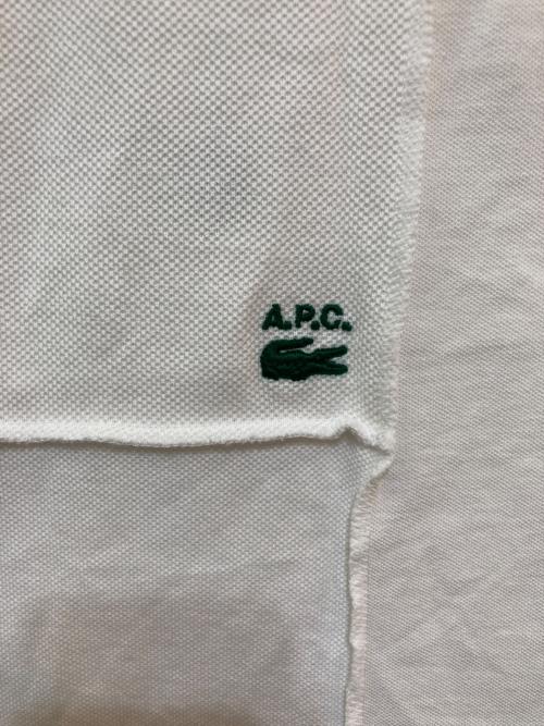 A.P.C.（アーペーセー）A.P.C. (アーペーセー) LACOSTE (ラコステ) ポロシャツ ホワイト サイズ:Mの古着・服飾アイテム