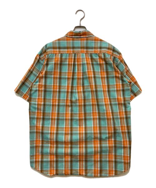 OLD STUSSY（オールドステューシー）OLD STUSSY (オールドステューシー) チェックS/Sシャツ オレンジ×グリーン サイズ:Lの古着・服飾アイテム