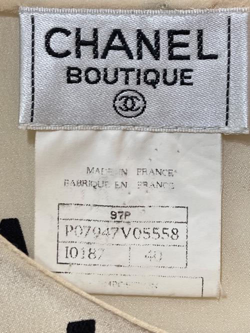 CHANEL（シャネル）CHANEL (シャネル) ココロゴシルクブラウス アイボリー サイズ:Mの古着・服飾アイテム