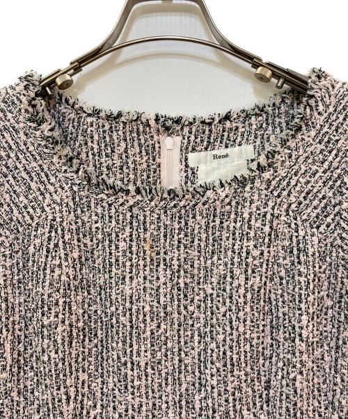 Rene（ルネ）Rene (ルネ) ツイードノースリーブワンピース ピンク サイズ:36の古着・服飾アイテム