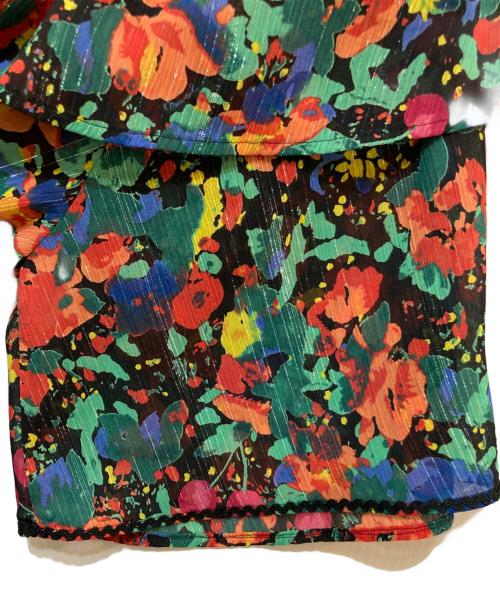 MUVEIL（ミュベール）MUVEIL (ミュベール) フラワープリントワンピース　MA211FA004 ブラック×レッド サイズ:Mの古着・服飾アイテム