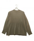 HOMME PLISSE ISSEY MIYAKEオム プリッセ イッセイ ミヤケ）の古着「MONTHLY COLOR NOVEMBER カットソー(マンスリー カラー ノーベンバー)HP33JK123」｜カーキ