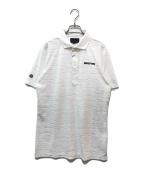 BRIEFINGブリーフィング）の古着「コットンポリエステルカモフラージュパイルS/Sポロ」｜ホワイト