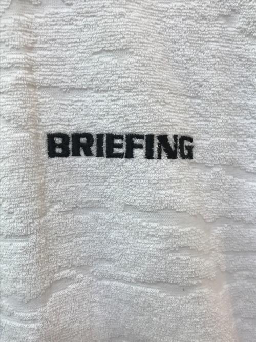 BRIEFING（ブリーフィング）BRIEFING (ブリーフィング) コットンポリエステルカモフラージュパイルS/Sポロ ホワイト サイズ:L 未使用品の古着・服飾アイテム