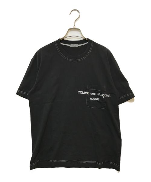 COMME des GARCONS HOMME（コムデギャルソン オム）COMME des GARCONS HOMME (コムデギャルソン オム) ポケットTシャツ　HF-T027 ブラック サイズ:サイズ表記なしの古着・服飾アイテム