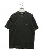 COMME des GARCONS HOMMEコムデギャルソン オム）の古着「製品染めロゴバッチTシャツ　HJ-T032」｜ブラック