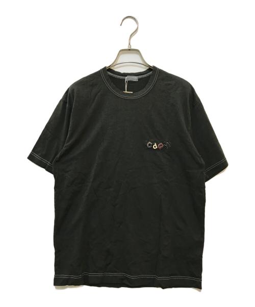 COMME des GARCONS HOMME（コムデギャルソン オム）COMME des GARCONS HOMME (コムデギャルソン オム) 製品染めロゴバッチTシャツ　HJ-T032 ブラック サイズ:サイズ表記なしの古着・服飾アイテム