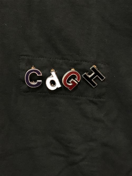 COMME des GARCONS HOMME（コムデギャルソン オム）COMME des GARCONS HOMME (コムデギャルソン オム) 製品染めロゴバッチTシャツ　HJ-T032 ブラック サイズ:サイズ表記なしの古着・服飾アイテム