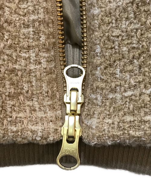 FRAMeWORK（フレームワーク）FRAMeWORK (フレームワーク) GIOLICAツィードブルゾン ベージュ サイズ:38の古着・服飾アイテム