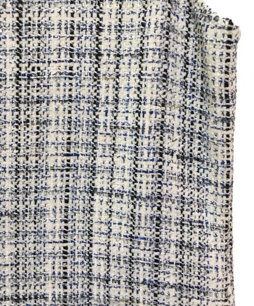 theory luxe（セオリーリュクス）theory luxe (セオリーリュクス) Crevon Inger ツイード ノースリーブワンピース　03-3105503 ホワイト サイズ:36の古着・服飾アイテム