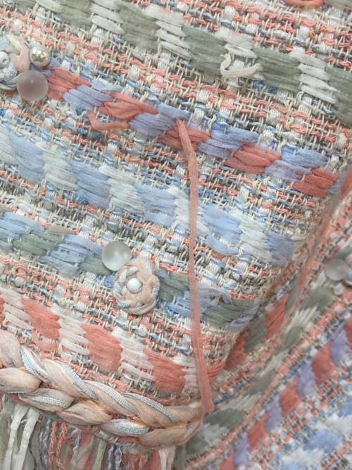 Rene（ルネ）Rene (ルネ) S/Sツイードジャケット　6823160 ピンク サイズ:36の古着・服飾アイテム