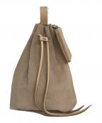 YOHJI YAMAMOTO PARFUMSヨウジヤマモト パルファム）の古着「ピッグレザー巾着ポーチ」｜ベージュ