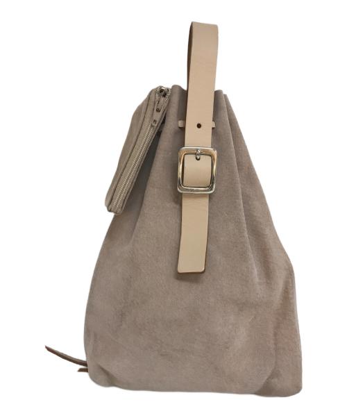 YOHJI YAMAMOTO PARFUMS（ヨウジヤマモト パルファム）YOHJI YAMAMOTO PARFUMS (ヨウジヤマモト パルファム) ピッグレザー巾着ポーチ ベージュの古着・服飾アイテム