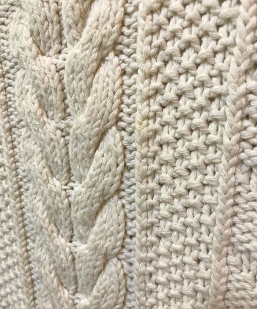 INVERALLAN（インバーアラン）INVERALLAN (インバーアラン) フィッシャーマンニット ホワイト サイズ:下記参照の古着・服飾アイテム