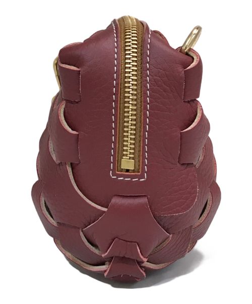 il micio（イル ミーチョ）il micio (イル ミーチョ) レザーメッシュセカンドバッグ ブラウンの古着・服飾アイテム