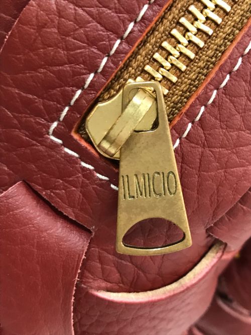 il micio（イル ミーチョ）il micio (イル ミーチョ) レザーメッシュセカンドバッグ ブラウンの古着・服飾アイテム