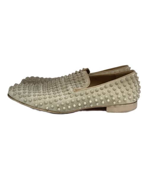 Christian Louboutin（クリスチャン・ルブタン）Christian Louboutin (クリスチャン・ルブタン) スタッズスリッポン グレー サイズ:43の古着・服飾アイテム