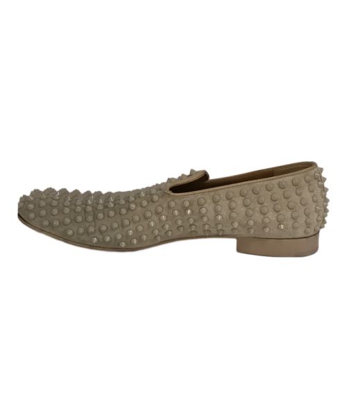 Christian Louboutin（クリスチャン・ルブタン）Christian Louboutin (クリスチャン・ルブタン) スタッズスリッポン グレー サイズ:43の古着・服飾アイテム
