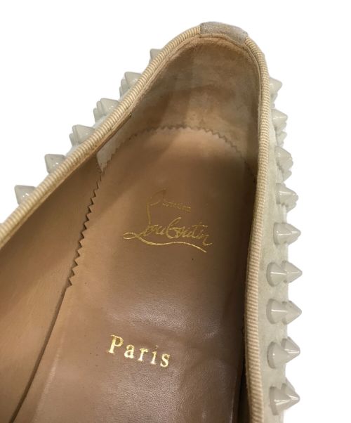 Christian Louboutin（クリスチャン・ルブタン）Christian Louboutin (クリスチャン・ルブタン) スタッズスリッポン グレー サイズ:43の古着・服飾アイテム