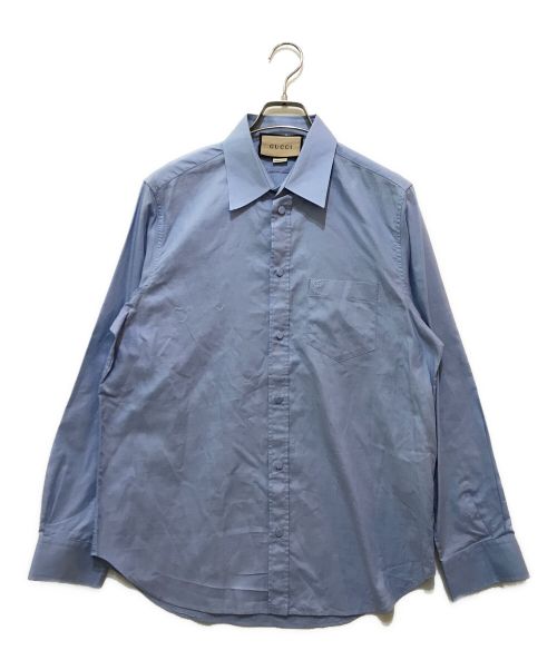 GUCCI（グッチ）GUCCI (グッチ) Boxy-Fit  Shirt 703396 ブルー サイズ:39の古着・服飾アイテム