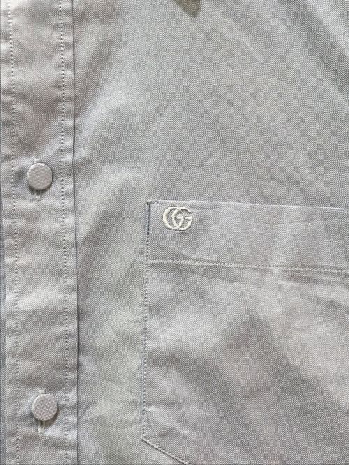 GUCCI（グッチ）GUCCI (グッチ) Boxy-Fit  Shirt 703396 ブルー サイズ:39の古着・服飾アイテム
