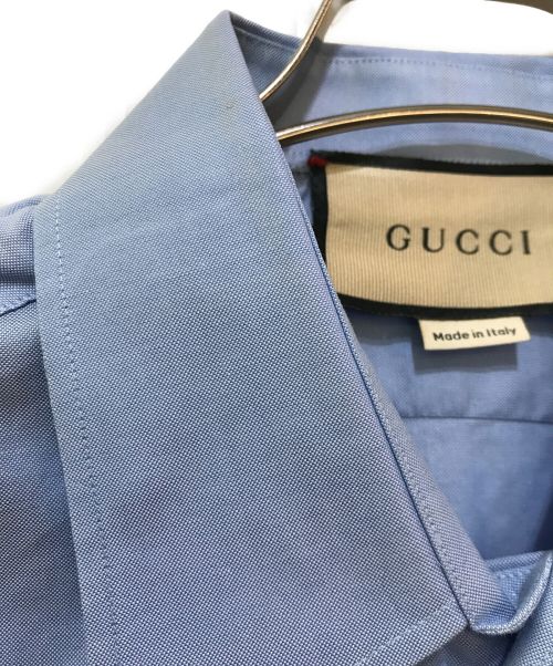 GUCCI（グッチ）GUCCI (グッチ) Boxy-Fit  Shirt 703396 ブルー サイズ:39の古着・服飾アイテム