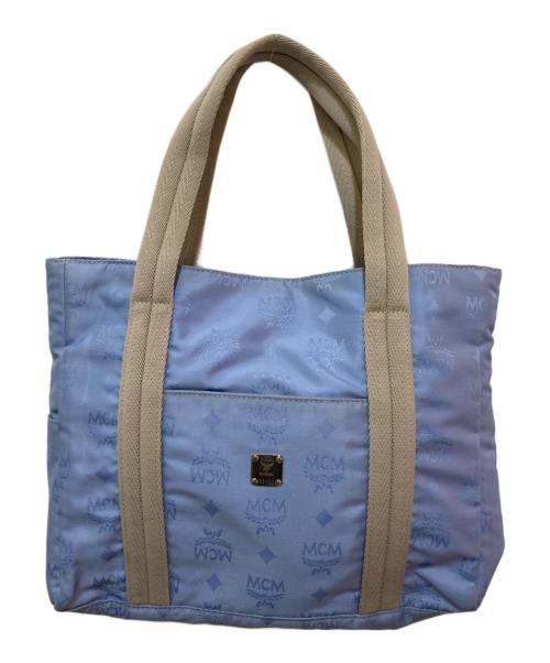 MCM（エムシーエム）MCM (エムシーエム) ナイロントートバッグ スカイブルーの古着・服飾アイテム