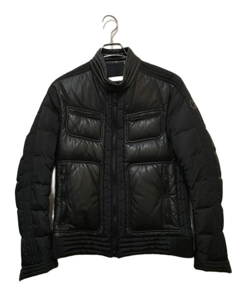 MONCLER（モンクレール）MONCLER (モンクレール) ALLEMAND レザー切替ダウンジャケット　A20914184085 ブラック サイズ:1の古着・服飾アイテム