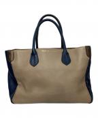 A.D.M.J.エーディーエムジェイ）の古着「バイカラーハンドバッグ」｜ベージュ