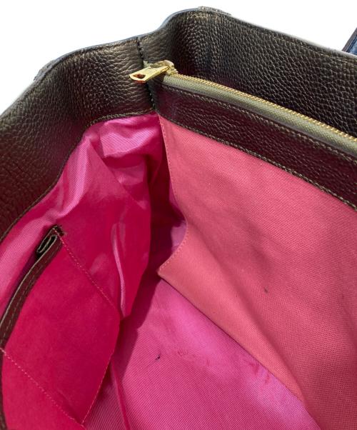 A.D.M.J.（エーディーエムジェイ）A.D.M.J. (エーディーエムジェイ) バイカラーハンドバッグ ベージュの古着・服飾アイテム