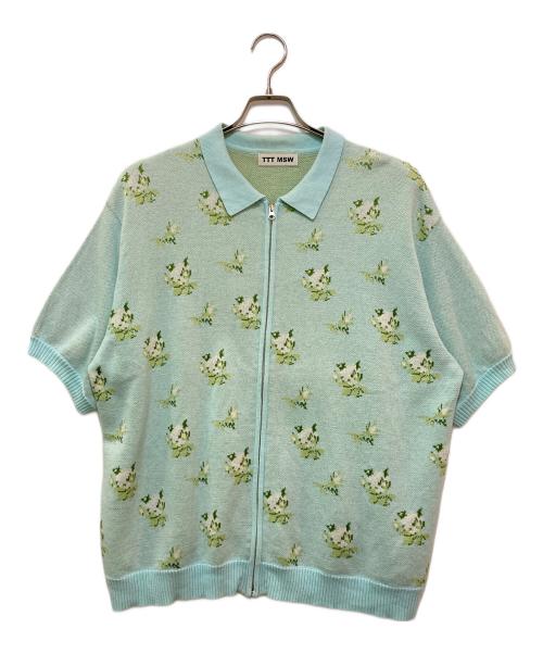 TTT MSW（ティー）TTT MSW (ティー) FLOWER ZIP　TTT-2021SS-KT03 ブルー サイズ:Fの古着・服飾アイテム