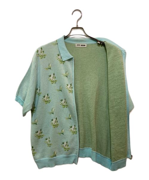 TTT MSW（ティー）TTT MSW (ティー) FLOWER ZIP　TTT-2021SS-KT03 ブルー サイズ:Fの古着・服飾アイテム