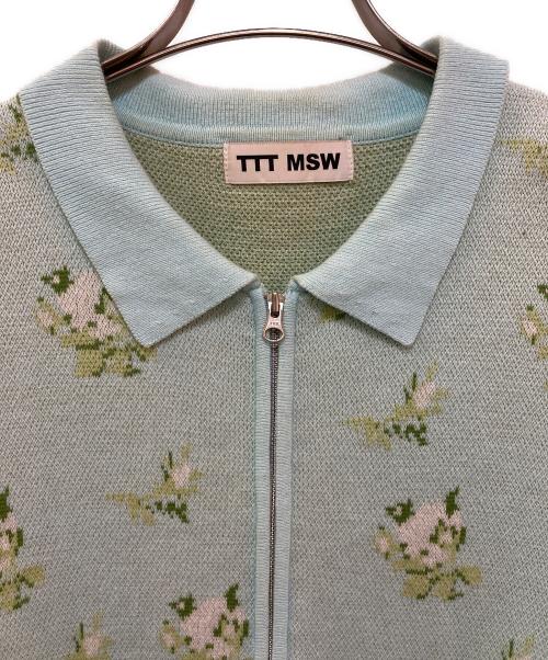 TTT MSW（ティー）TTT MSW (ティー) FLOWER ZIP　TTT-2021SS-KT03 ブルー サイズ:Fの古着・服飾アイテム