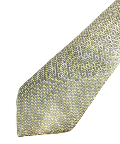 HERMES（エルメス）HERMES (エルメス) ネクタイ グレー×イエロー サイズ:表記なしの古着・服飾アイテム