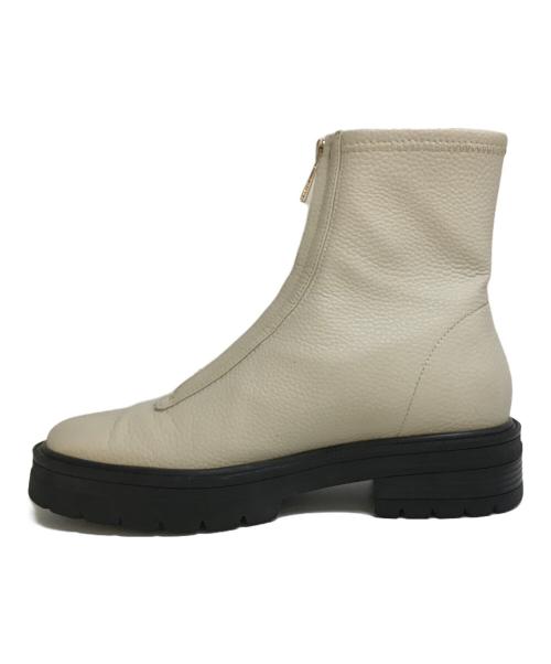 Le Talon GRISE（ル タロン グリーズ）Le Talon GRISE (ル タロン グリーズ) ジップブーツ アイボリー サイズ:SSの古着・服飾アイテム