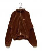JIMWAGジムワッグ）の古着「ベロアトラックジャケット」｜ブラウン