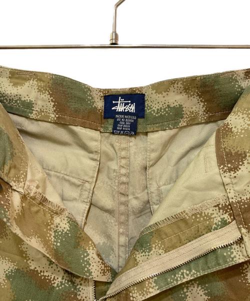 stussy（ステューシー）stussy (ステューシー) 90'sカモ柄ハーフパンツ カーキ サイズ:28の古着・服飾アイテム