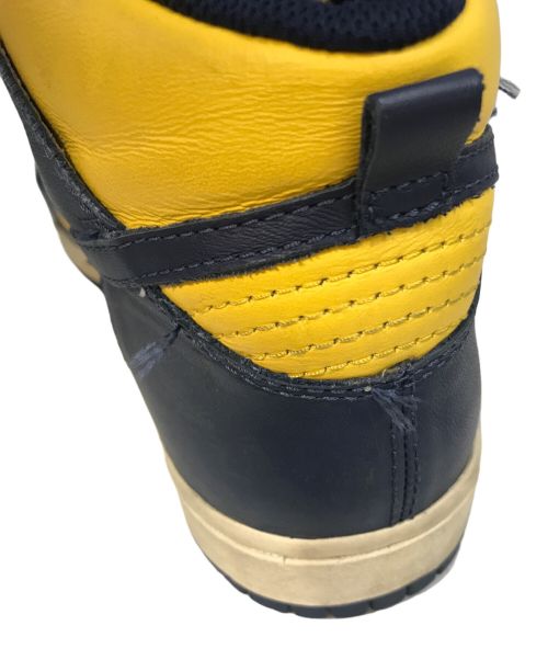 NIKE（ナイキ）NIKE (ナイキ) DUNK HIGH VNTG QK　318544-741 イエロー×ネイビー サイズ:27の古着・服飾アイテム