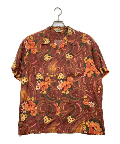 CALEE（キャリー）CALEE (キャリー) Paisley pattern aloha S/S shirt ブラウン サイズ:Mの古着・服飾アイテム
